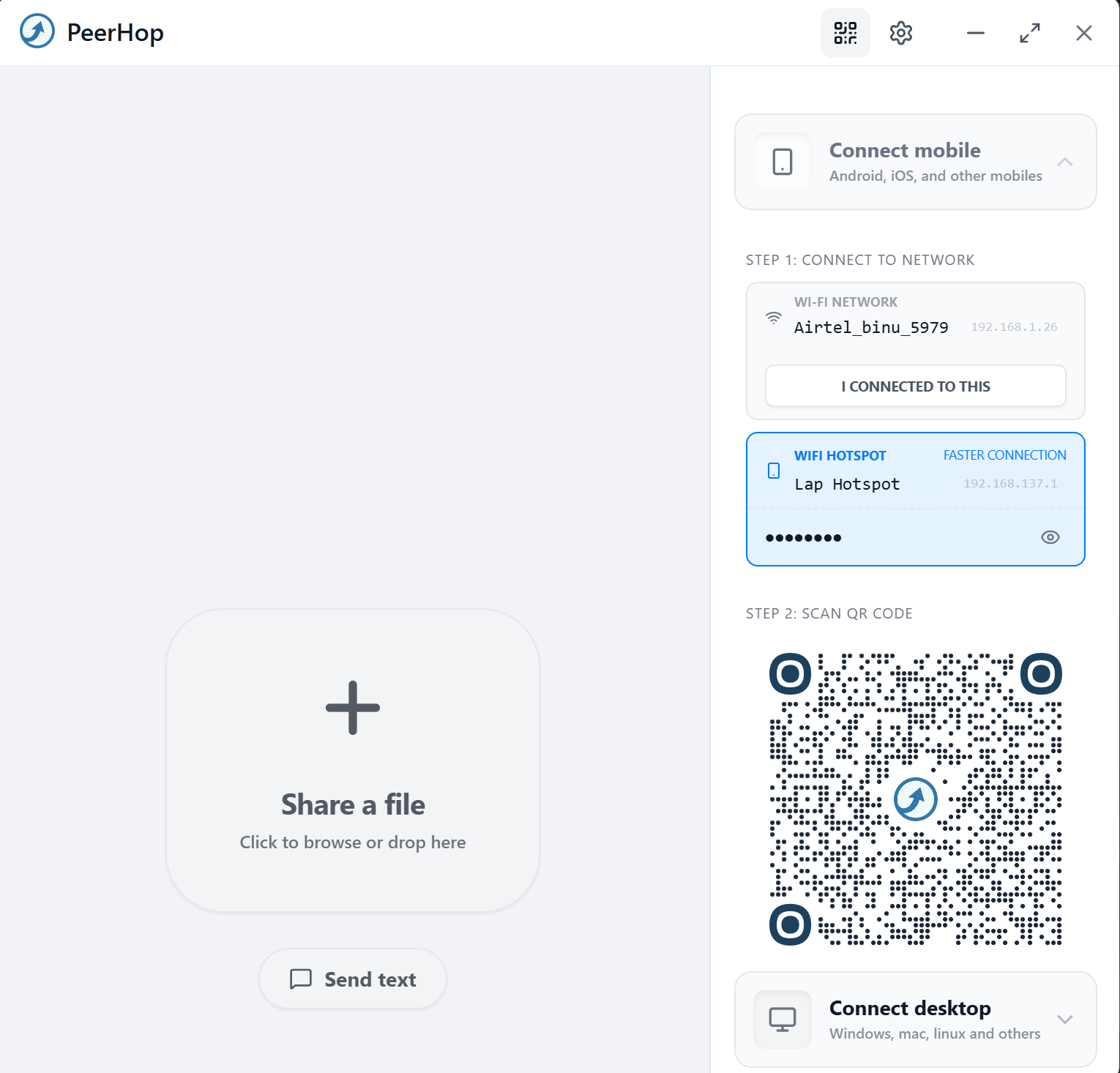 PeerHop Usage